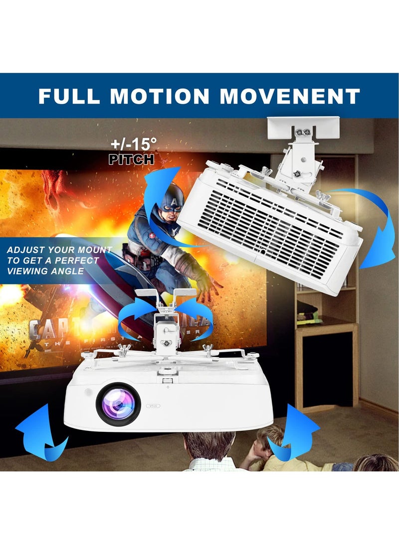 Universal Projector Ceiling Mount,Adjustable Projector Wall Mount for Home Office
