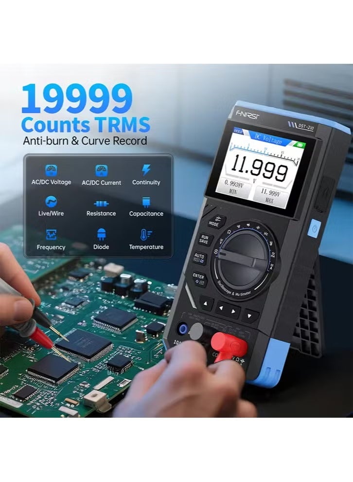فنيرسي جهاز قياس متعدد رقمي DST-210، 3 في 1، 19999 عداد، جهاز محمول لقياس الذبذبات، أداة كهربائية للسيارات - Image 3