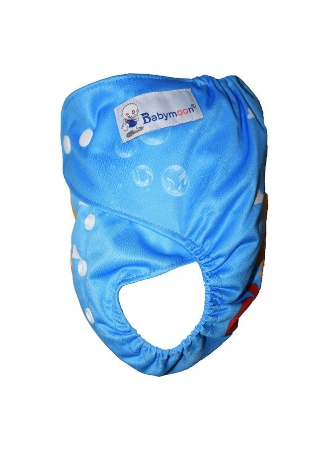 BabyMoon (Set Of 2) 1 Cloth Diaper With 5Layers Charcoal Bamboo Insert) Premium Adjustable Reusable Cloth Diaper (Blue Duck)  - Image 5