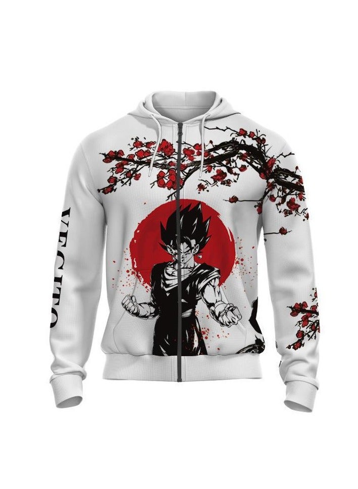 KUYING New Dragon Ball Zipper Hooded Hoodie Casual Loose Coat  - Image 1