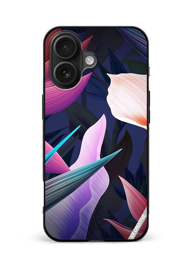 Protective Case Cover For Apple iPhone 16 Plus Colorful Flowers And Leaves Design Multicolour