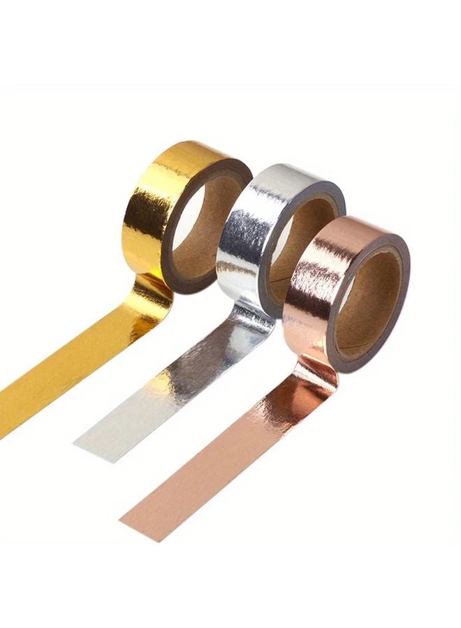 Golden Masking Tape High Temperature Resistant Clear Adhesive Easy Tear for Gift Wrapping Crafts - Image 2