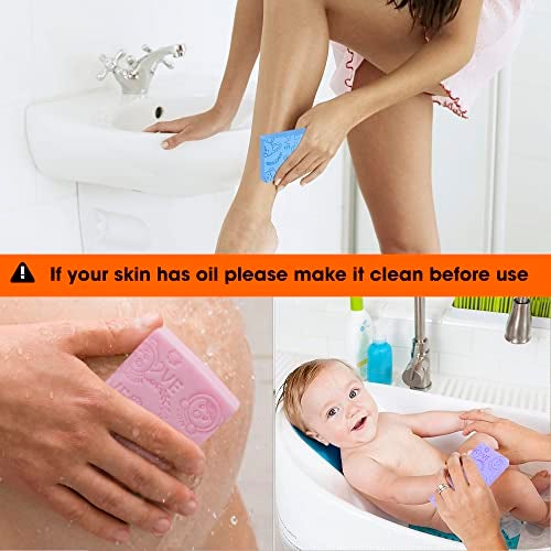 Nado Care Exfoliating Bath Sponge, Spa Scrub Exfoliating, Bath Body Shower Sponge, Dead Skin Sponge Remover for Adult, Baby, Pregnant Women, 2 pcs Random Colors - Image 5