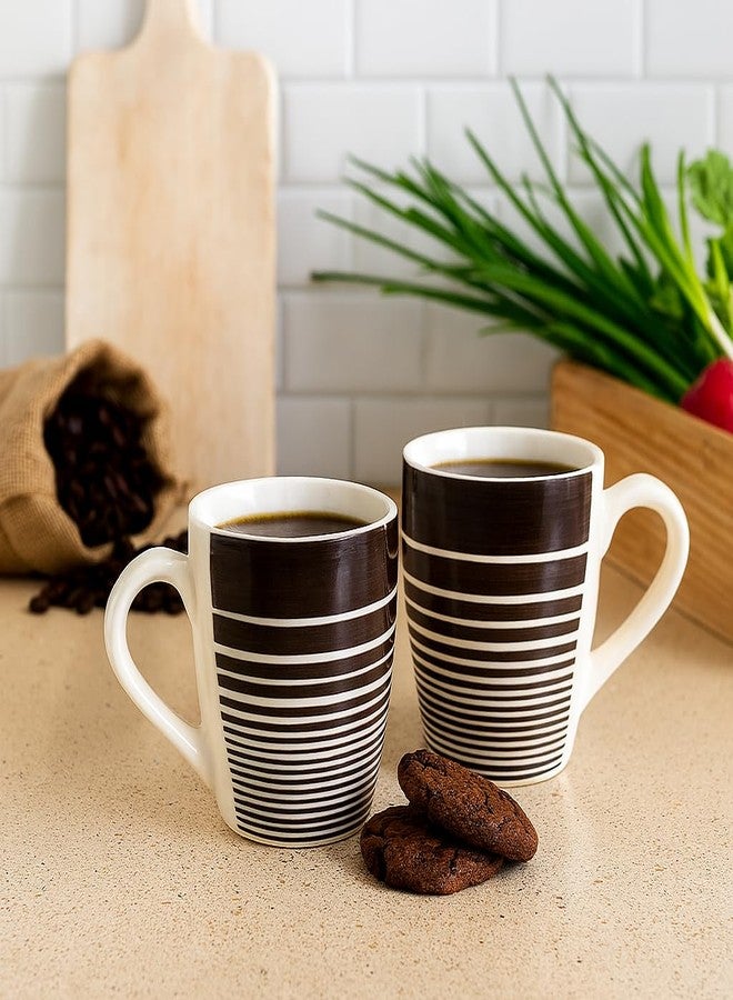 KITTENS ‘Rings of Brown’ Large Coffee Mug - 280 ml | Microwave, Dishwasher & Freezer Safe | Food‑Grade Ceramic, Bone‑Ash & BPA‑Free | Handcrafted & Hand‑Painted by Indian Artisans | Gift Ready - Image 2