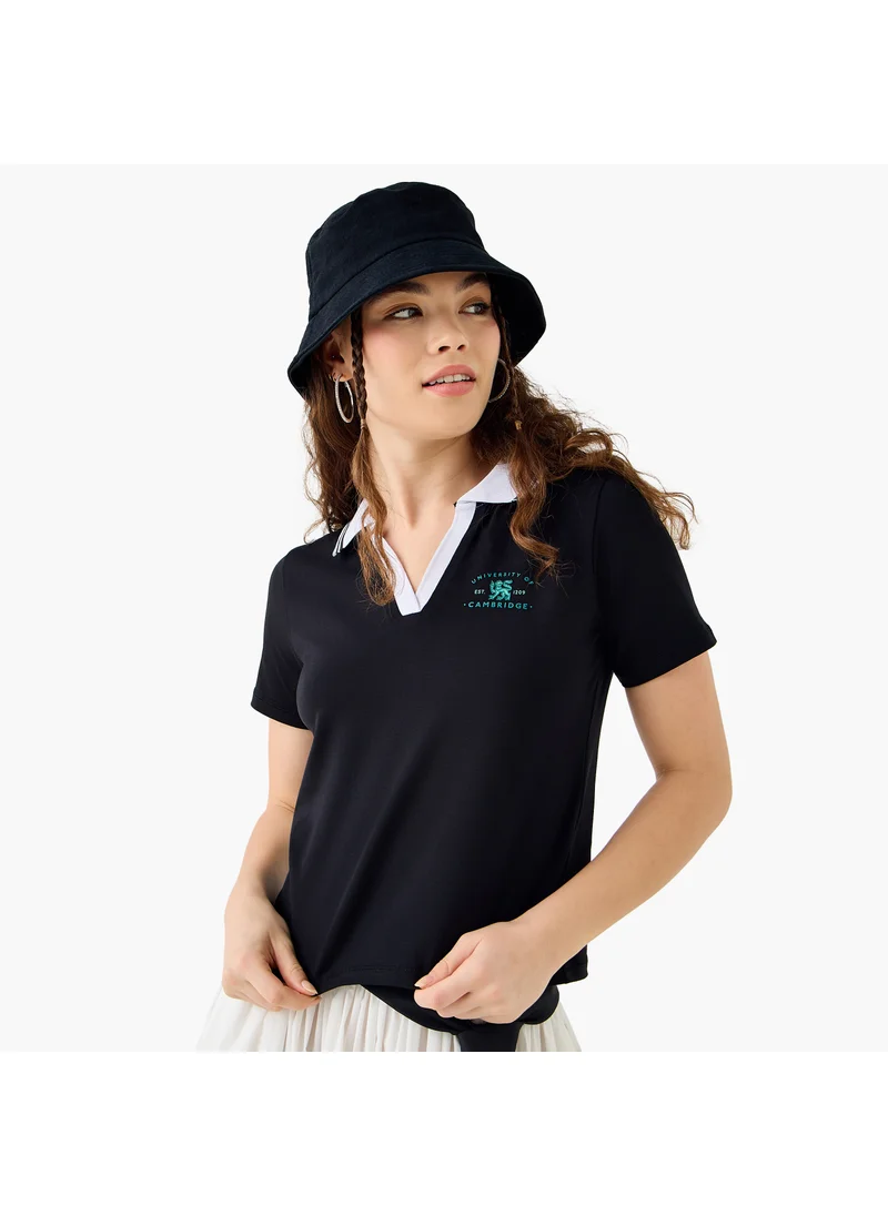 اس بي كاركترز Cambridge Print Polo T-shirt with Short Sleeves