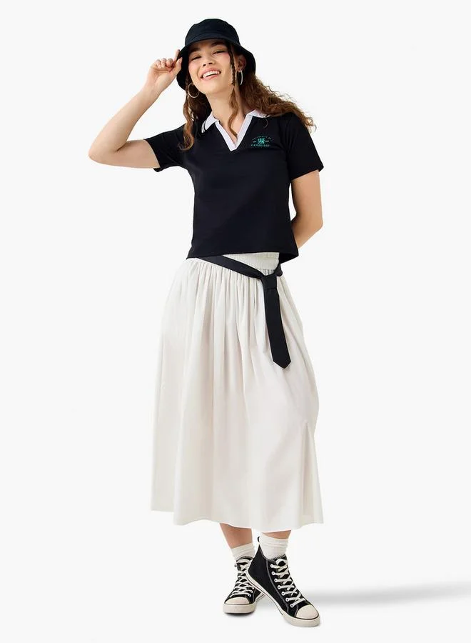 SP Characters Cambridge Print Polo T-shirt with Short Sleeves