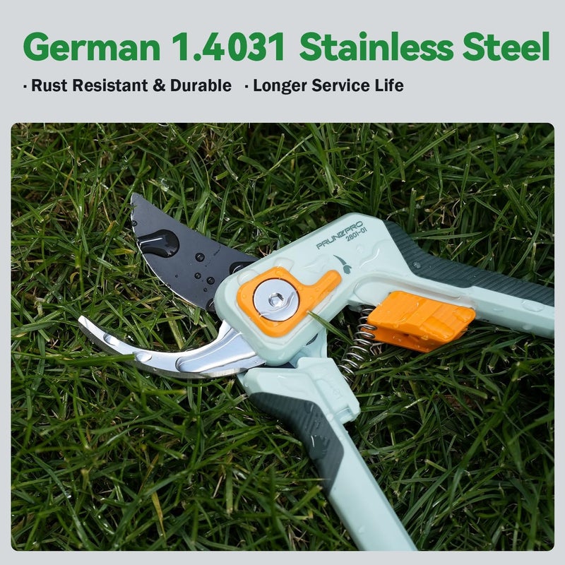 PrunePro Pruning Shears Set Professional Hand Scissors Sharp Stainless Steel Blade Garden Shears Plant Flower Secateurs - Image 2