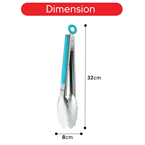 Shapes Imporio Multi Purpose Stainless Steel with Easy Grip 9" Serving Tong, Rust Proof High Durable Stylish Dishwasher Safe for Home/Kitchen - Image 2