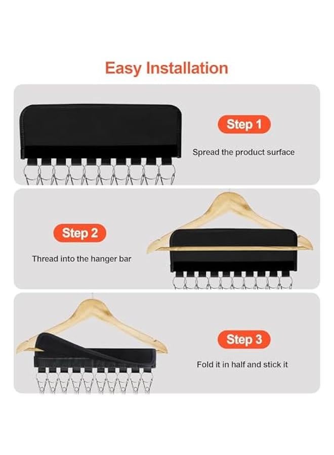 HOOKOR Black 2 Pack Baseball Cap Holder, Hat Organizer, Cap Organizer Hanger for Closet - Change Your Cloth Hanger To Cap Organizer Hanger - Keep Your Hats Cleaner Than a Hat Rack (30-02) - Image 3