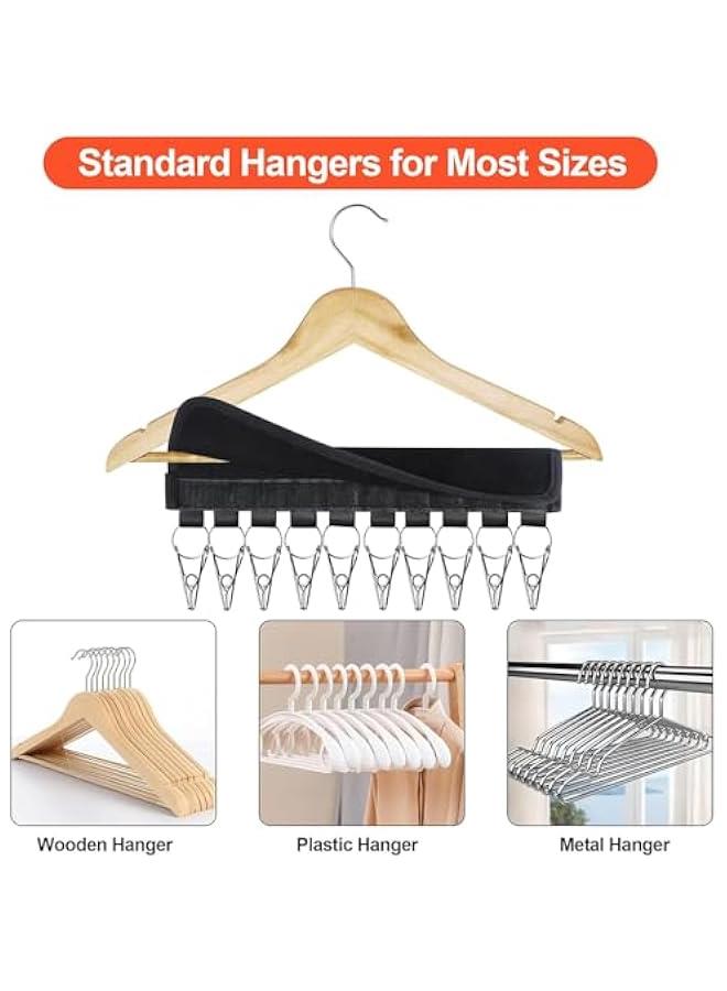 HOOKOR Black 2 Pack Baseball Cap Holder, Hat Organizer, Cap Organizer Hanger for Closet - Change Your Cloth Hanger To Cap Organizer Hanger - Keep Your Hats Cleaner Than a Hat Rack (30-02) - Image 5