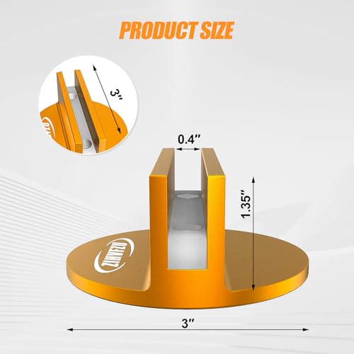 Zihvfzu Universal Magnetic Pinch Weld Jack pad,Aluminum Grooved Pinch Weld Jack Adapter and Frame Rail Protector, Car Jack Adapter with 0.4" Slotted Groove - Image 3