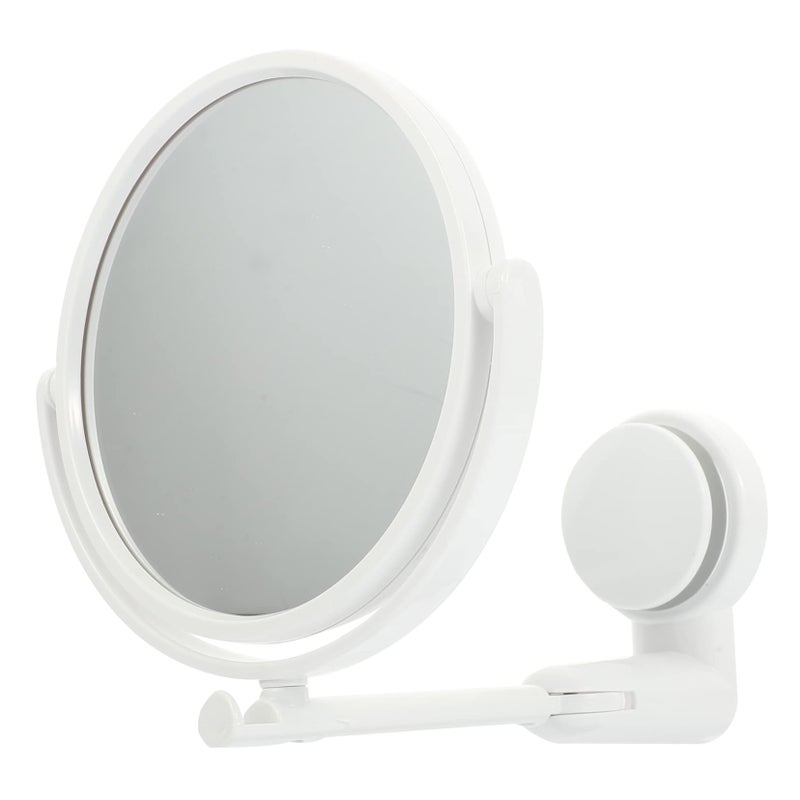 Rotating Vanity Mirror with LED Lights Magnifying Wall Mount Folding Desk Mirror - Image 2