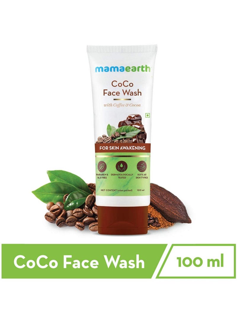 Mama Earth CoCo Face Wash for Women, with Coffee & Cocoa for Skin Awakening 100ml - Image 2