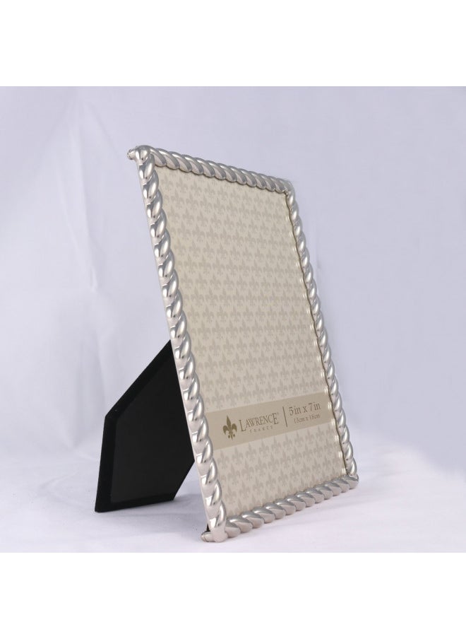 Lawrence Frames Lawrence Frames Rope Design Metal Frame, 5x7, Silver  - Image 2
