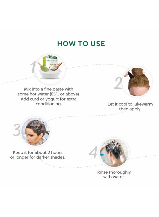 INDUS VALLEY Bio Organic Herbal Henna Powder (200g + 50g=250g) - Green - Image 2