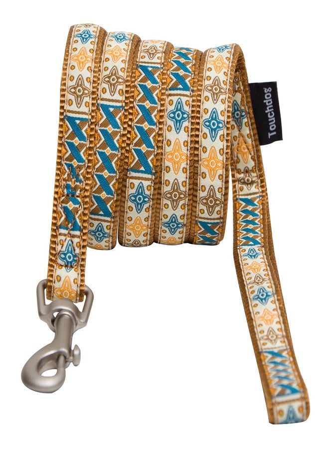 TOUCHDOG 'Caliber' Embroidered Designer Fashion Pet Dog Leash and Harness Combination, Medium, Brown - Image 3