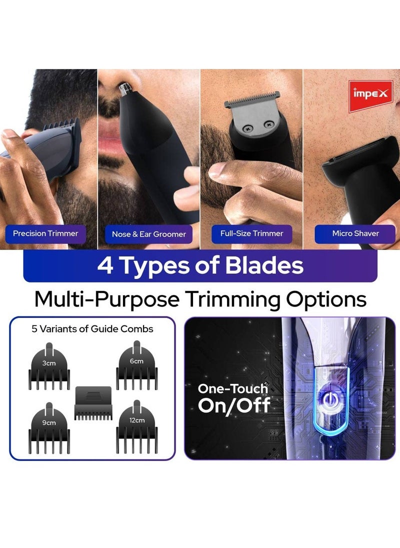 Impex Rechargeable Hair Trimmer with High-Capacity Battery Perfect for Home and Saloon Styling, for Men Micro USB Fast Charging  - Image 5