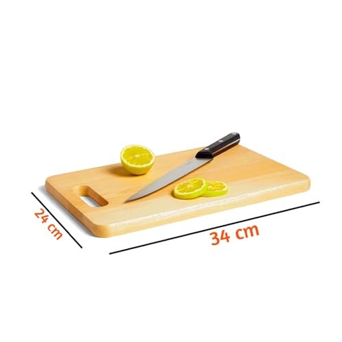 UrbanFix Premium Anti-Microbial Natural Bamboo Wood Chopping Cutting Board for Kitchen Vegetables, Fruits, BPA Free, Eco-Friendly, Anti-Bacterial Durable and Easy to Clean (34 x 24cm). - Image 2