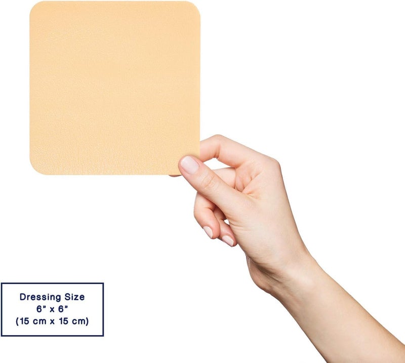 MedVance TM Foam Waterproof NonAdhesive Hydrophilic Foam Dressing 15 cm x 15 cm Box of 5 dressings - Image 4
