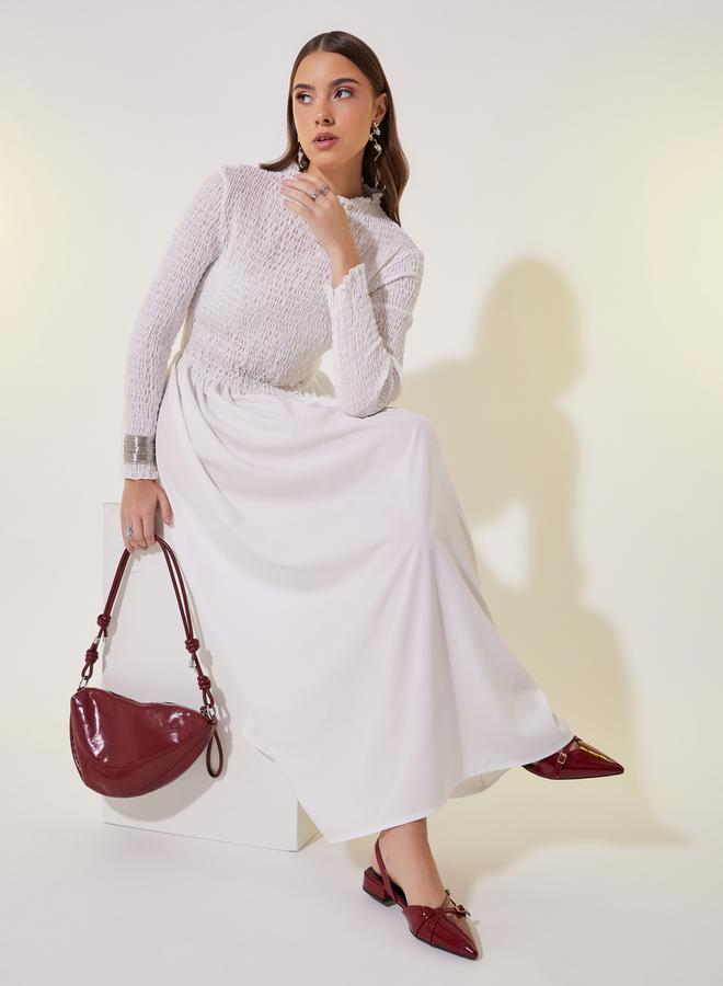 Take Two Smocked Bodice Maxi Dress - Image 1