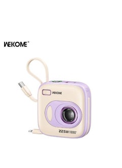 WEKOME A Power Bank with 10000mAh large capacity and built-in fast charging cable.  - Image 1