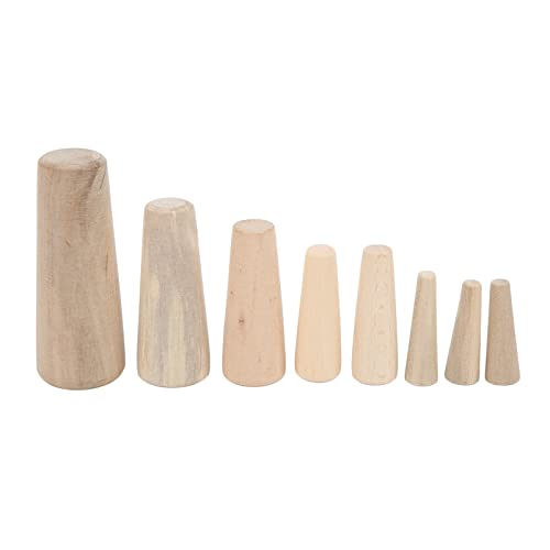 Akozon Marine Boat Wooden Conical Bungs Plugs Set, 10pcs Marine Tapered Thru Hull Emergency Soft Wood Plugs Drain Plug For Boat Yacht Soft Conical Thru Hull Wood Plugs - Image 1