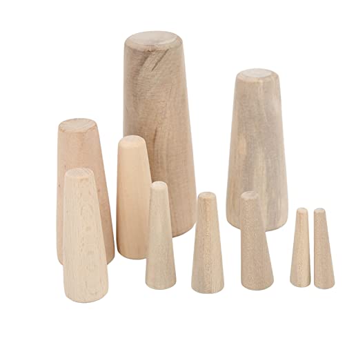 Akozon Marine Boat Wooden Conical Bungs Plugs Set, 10pcs Marine Tapered Thru Hull Emergency Soft Wood Plugs Drain Plug For Boat Yacht Soft Conical Thru Hull Wood Plugs - Image 4