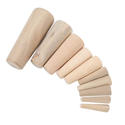 Akozon Marine Boat Wooden Conical Bungs Plugs Set, 10pcs Marine Tapered Thru Hull Emergency Soft Wood Plugs Drain Plug For Boat Yacht Soft Conical Thru Hull Wood Plugs - Image 5