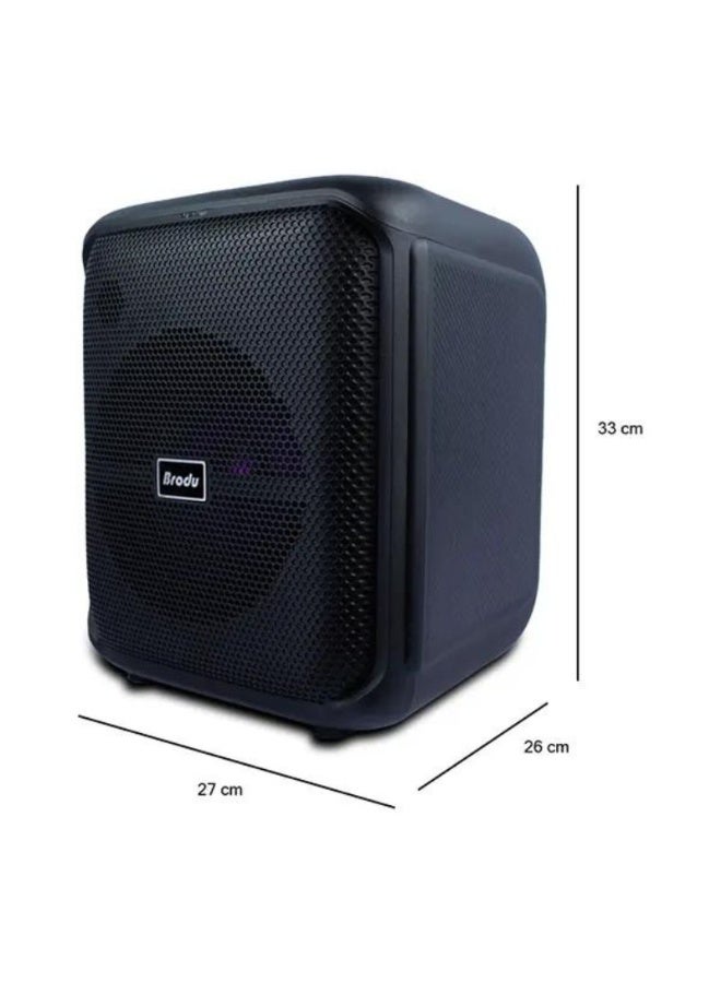 برودو Brodu BTS 1740 Karaoke Bluetooth Speaker with Dual Microphone – Rechargeable Portable 8 Inch Wireless Karaoke Speaker - Image 5