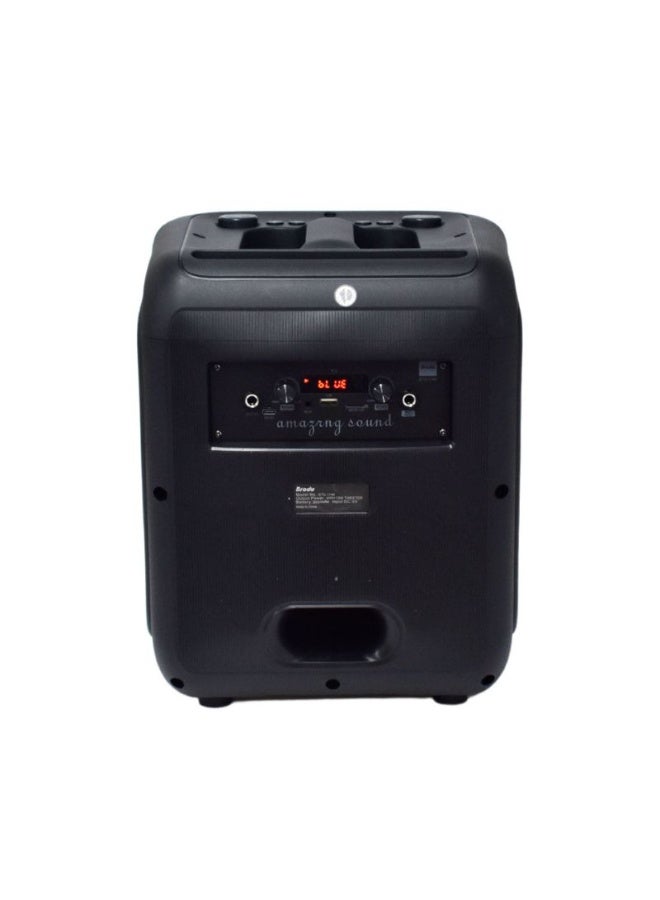 برودو Brodu BTS 1740 Karaoke Bluetooth Speaker with Dual Microphone – Rechargeable Portable 8 Inch Wireless Karaoke Speaker - Image 4