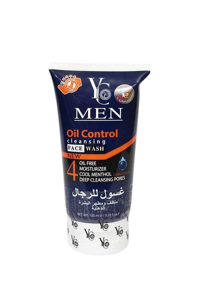 YC Men Oil Control Face Wash for Oily Skin Clears Clogged Pores Exfoliates Gently - Image 1