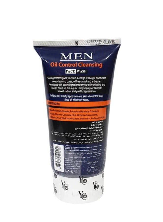 YC Men Oil Control Face Wash for Oily Skin Clears Clogged Pores Exfoliates Gently - Image 2