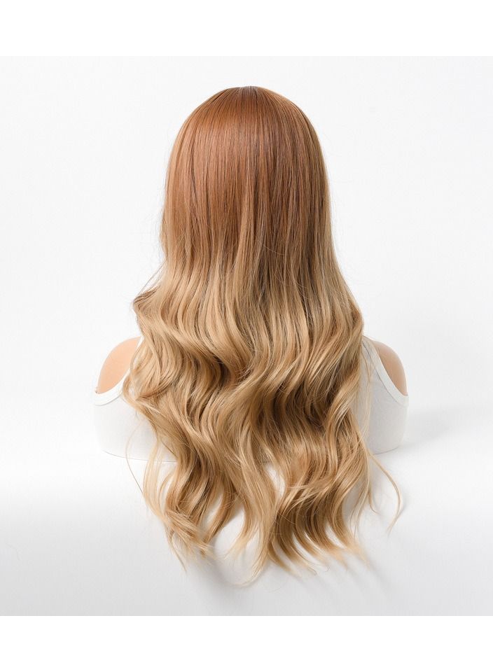 Estelle Products Estelle Wig Female Long Curly Hair Big Wave Medium Long Full Headgear Light Brown Blonde - Image 4
