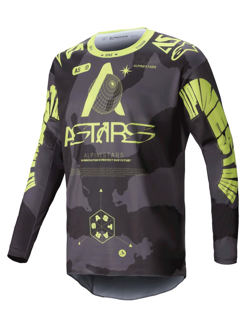 Alpinestars 3760925-9178-L: Racer Hollow Jersey Dark Camo/Yellow Fluo Lg - Image 4