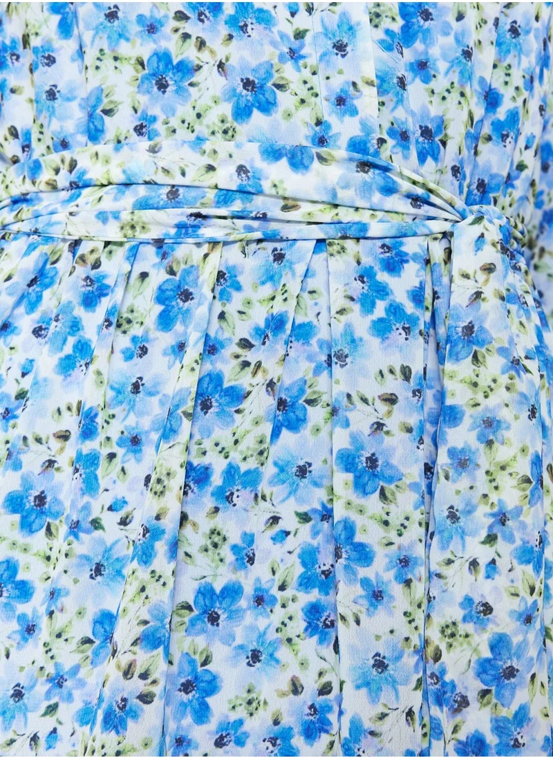 trendyol Floral Print Tie Detail Dress