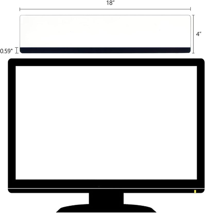 Yocoolfun 2 Pieces Monitor Memo Board Top Mount,18“ Monitor Sticky Note Holder,Universal Transparent Sticky Notes Memo Pad,Sticky Boards,Message Board for Computer Monitors - Image 2