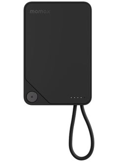 Momax 1-Power X Battery Pack 10000 mAh Power Bank with Built-in USB-C PD Cable - Black  - Image 2