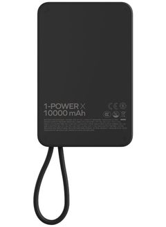 Momax 1-Power X Battery Pack 10000 mAh Power Bank with Built-in USB-C PD Cable - Black  - Image 3