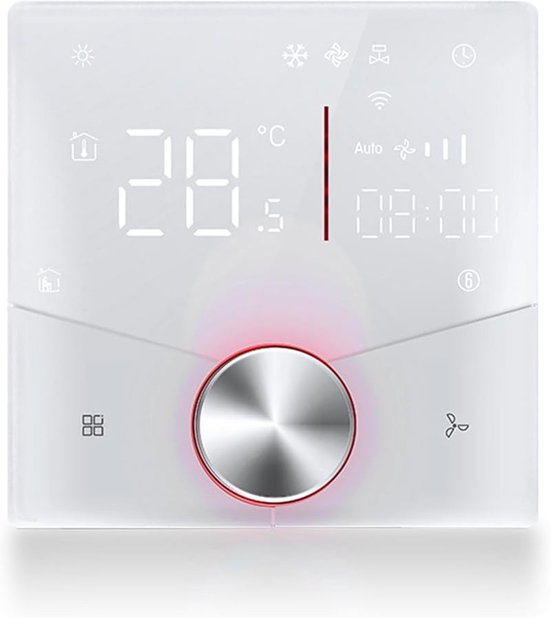 Smart WiFi Thermostat For Air Conditioner Programmable Touch LED Panel White - Image 2