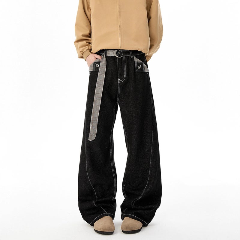 Unisex Classic Denim Jeans Loose Fit Daily Outdoor Wear - Image 3