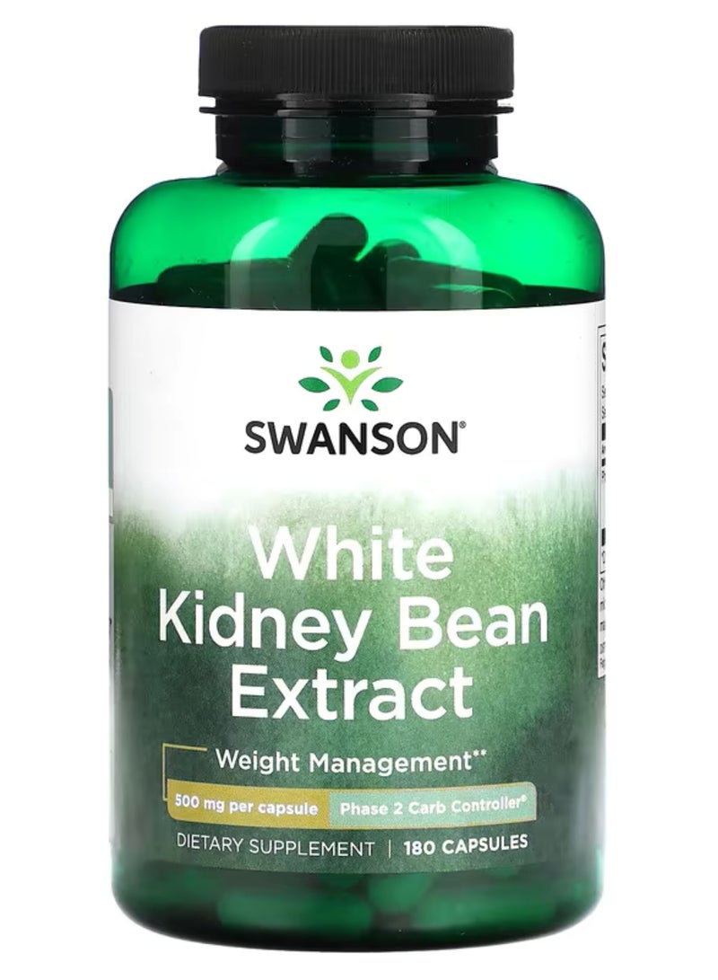 Swanson, White Kidney Bean Extract, 500 mg, 180 Capsules