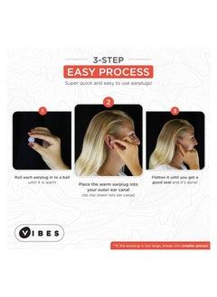Vibes Silicone Ear Plugs - 6 Pairs Vibes Reusable Earplugs For Sleep, Custom Waterproof Moldable Gel, 32 dB Best Sound Blocking Earplug, Noise Reduction in Sleeping, Travel, Swimming, Studying, Construction  - Image 3