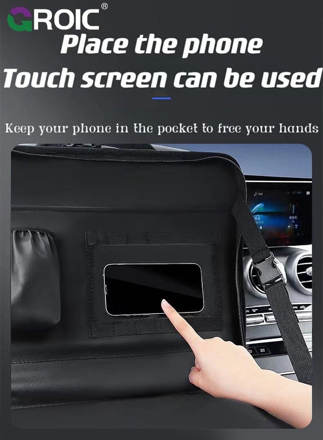 GROIC 3 in 1 Steering Wheel Eating Tray, Car Back Seat Laptop Desk, Multifunctional Car Office Bag, Car Work Table for Writing, Car Organizer for Kids, Commuters, Family  - Image 5
