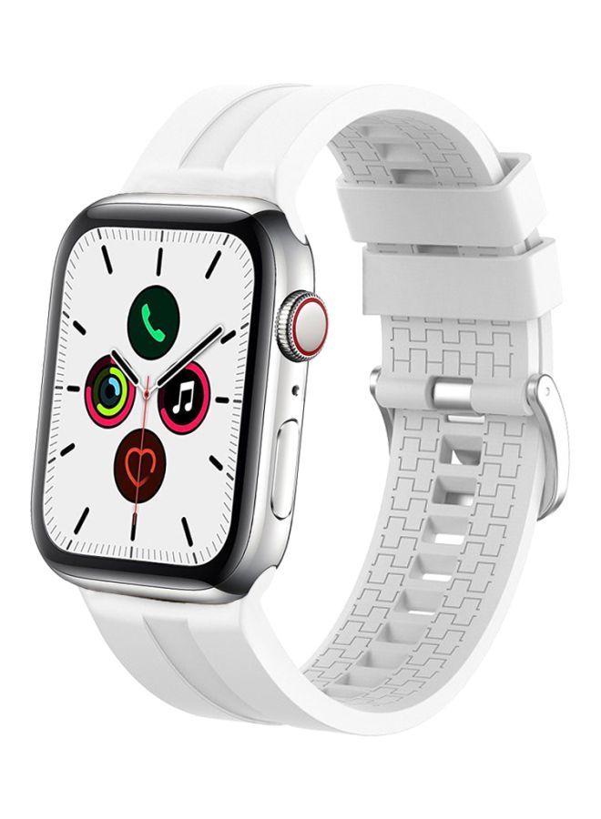 NIBEMINENT Replacement Band For Apple Watch Series 5/4/3/2/1 44/42mm White - Image 2