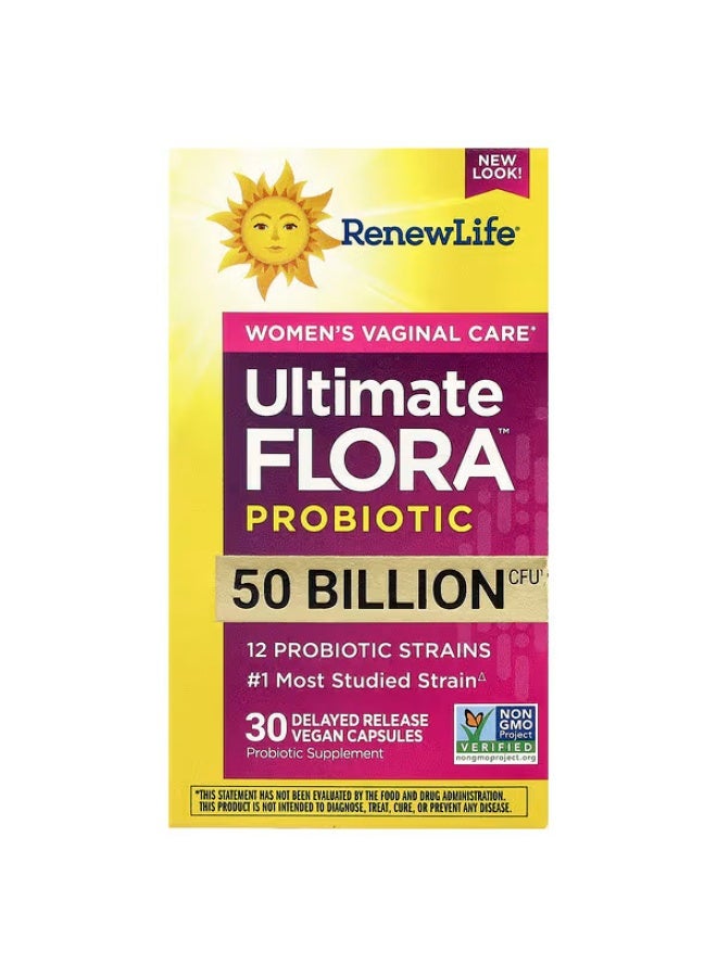 Renew Life Women's Wellness Vaginal Probiotic Supplement for pH Balance for Women, Digestive Health, Dairy, Soy and Gluten-Free, 30 Ct