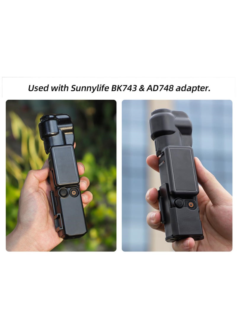 Generic 1pcs Black Plastic Protective Case for Osmo Pocket 3 Durable Handheld Gimbal Camera Cover Essential for Camera Accessories  - Image 3
