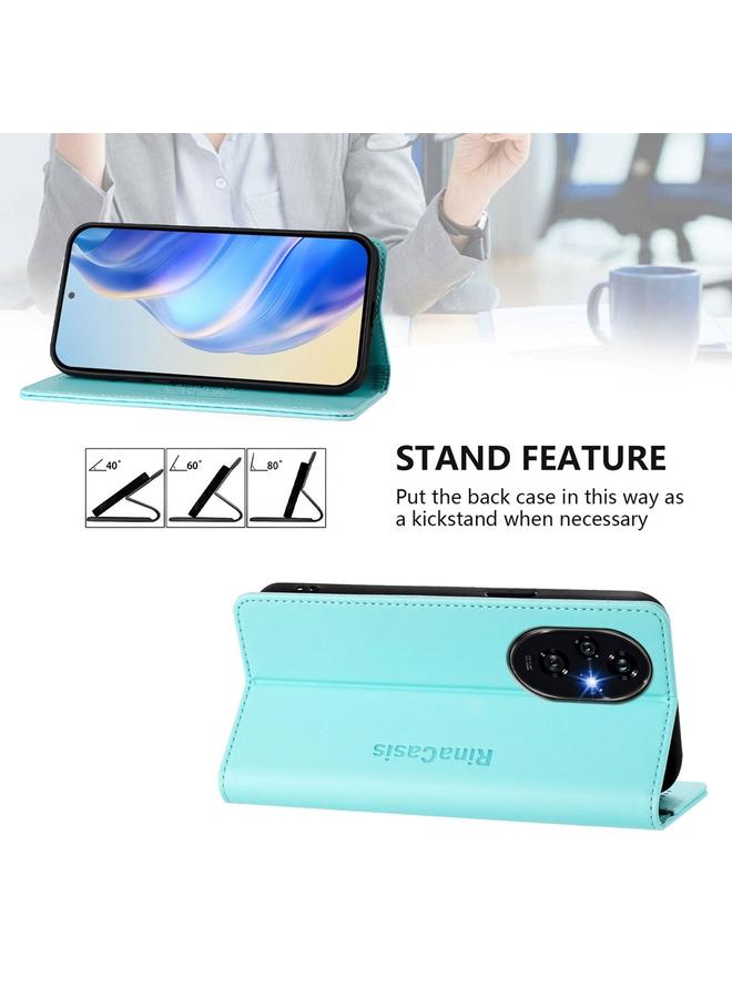 زبون جراب هاتف Honor 200 RC01 المصنوع من الجلد ثنائي الطي مع خاصية الشفط المغناطيسي بتقنية RFID - Image 4