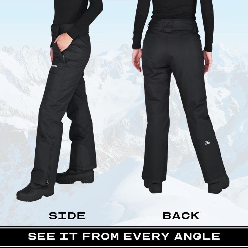 ARCTIX Women's Insulated Snow Pants - Black Skiing Pants - Image 3