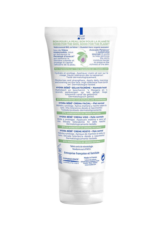 Mustela Hydra Bebe Facial Cream With Farmed Avocado, For Normal Skin - Image 2