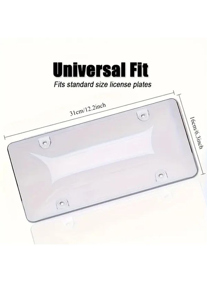 Transparent License Plate Protector Clear Frame For US And Canada Plates Scratch Resistant - Image 2